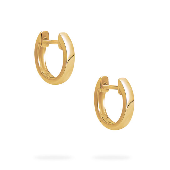 Birks Essentials baby huggie earrings in yellow gold image number 3